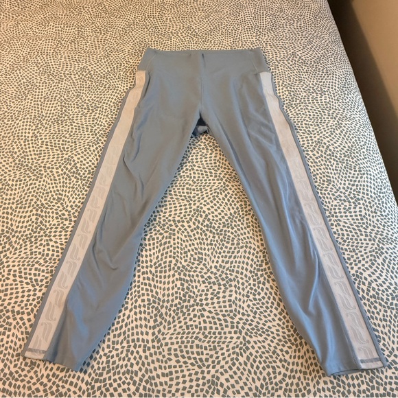 Fabletics Pants - Fabletics | Blue Leggings with Signature Reflective White Side Stripe